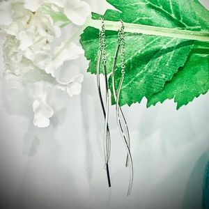 Silver threader earrings